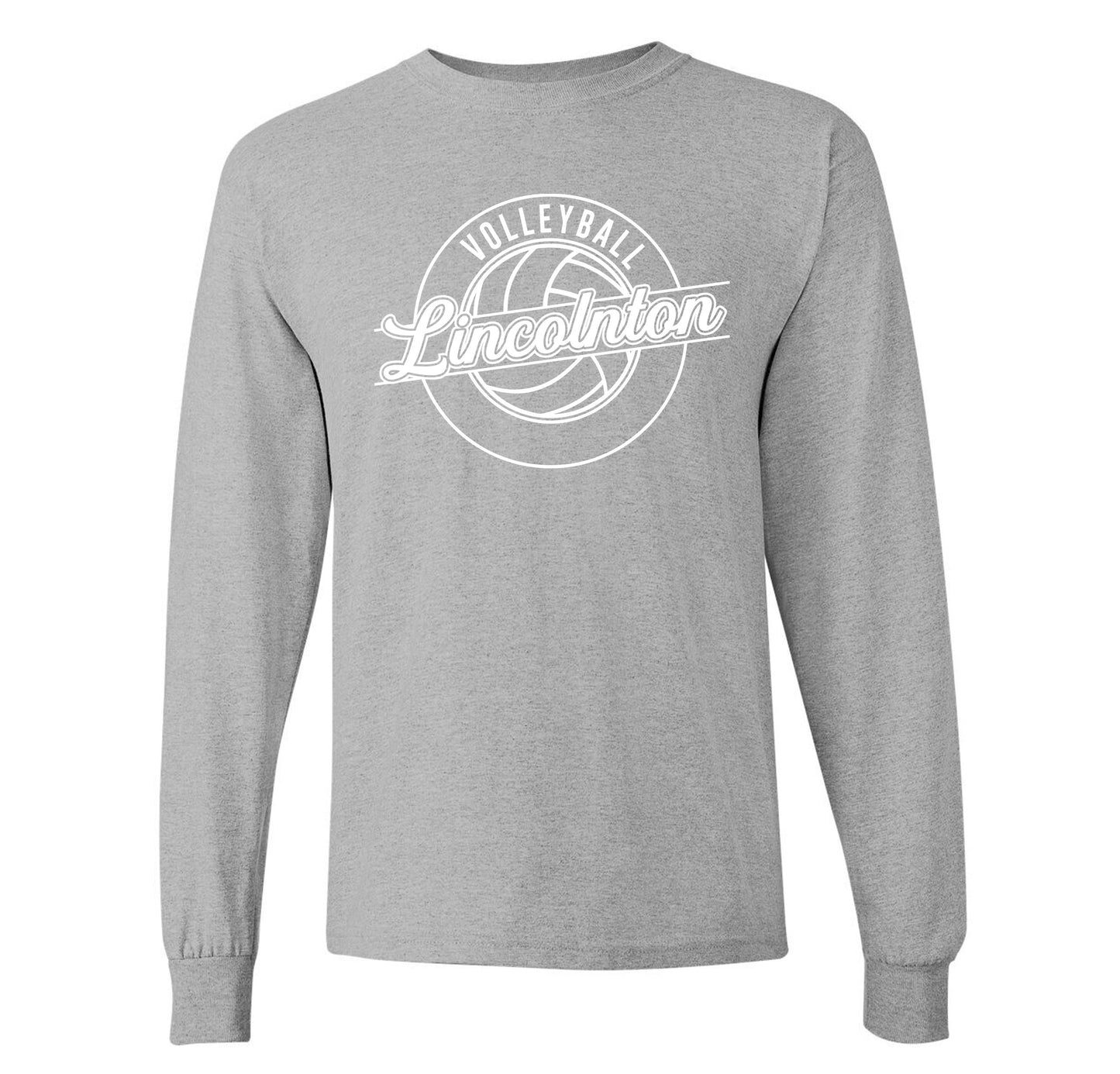 Cursive Lincolnton Volleyball - Long Sleeve Tee