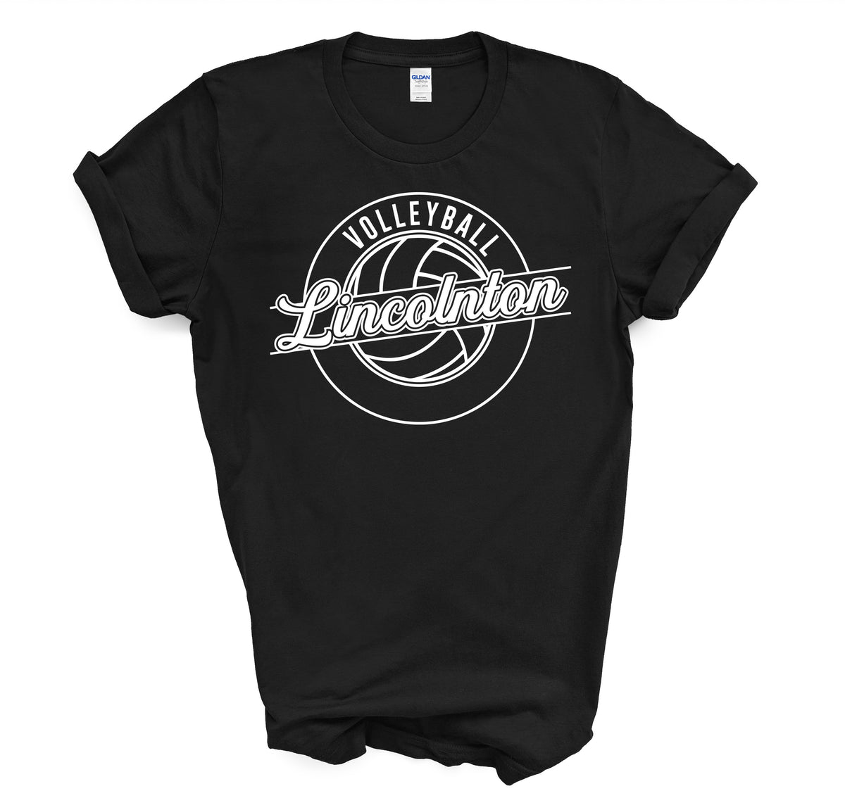 Cursive Lincolnton Volleyball - Short Sleeve Tee