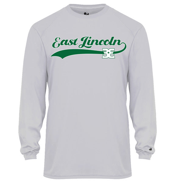 East Lincoln 33 Cursive - Performance Long Sleeve Tee