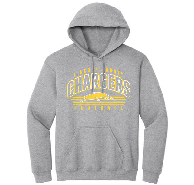 Lincoln Chargers Arch - YOUTH Heavyweight Hoodie