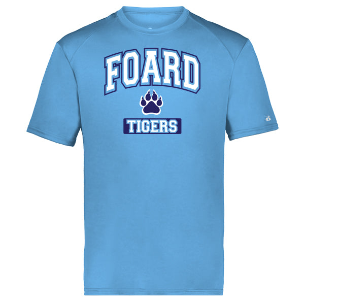Foard Tigers Navy Arch - Performance Short Sleeve Tee