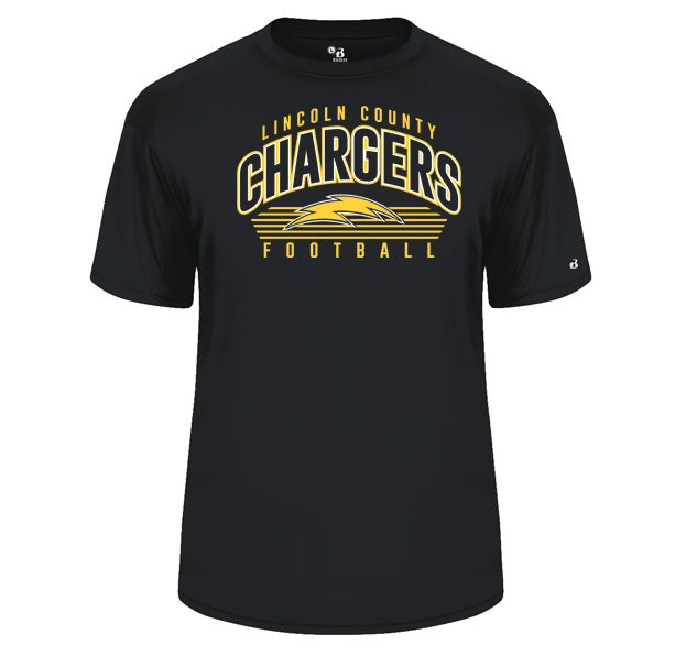 Lincoln Chargers Arch - Performance Short Sleeve Tee