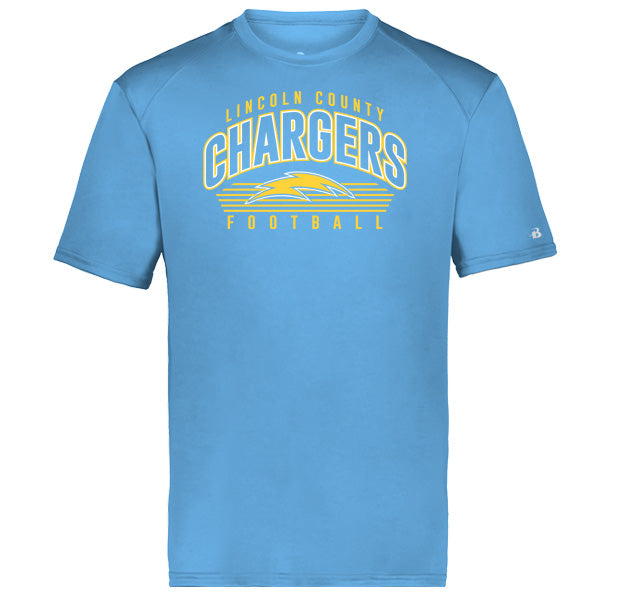 Lincoln Chargers Arch - Performance Short Sleeve Tee