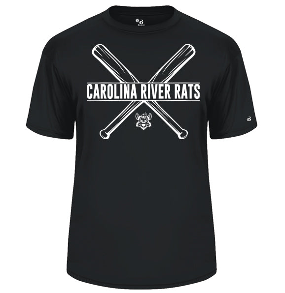 Carolina River Rats Bats - YOUTH Performance Short Sleeve Tee