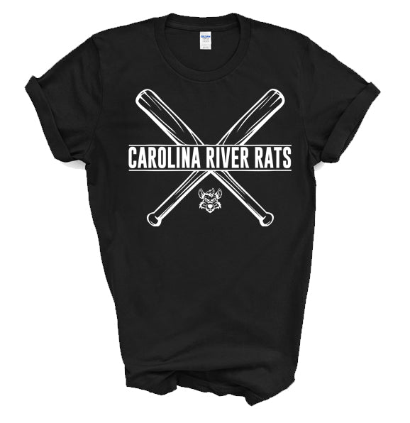 Carolina River Rats Bats - PERSONALIZED YOUTH Short Sleeve Tee