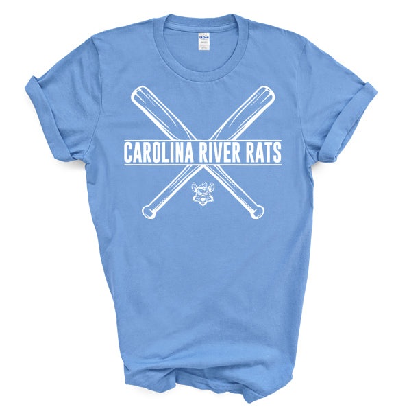 Carolina River Rats Bats - PERSONALIZED YOUTH Short Sleeve Tee
