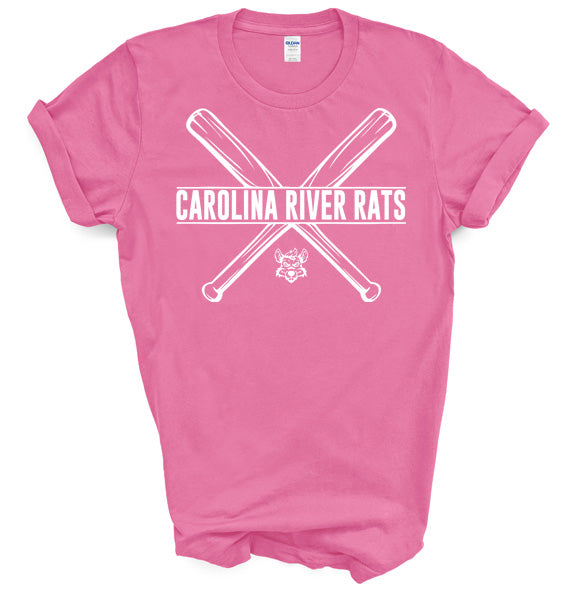 Carolina River Rats Bats - PERSONALIZED YOUTH Short Sleeve Tee