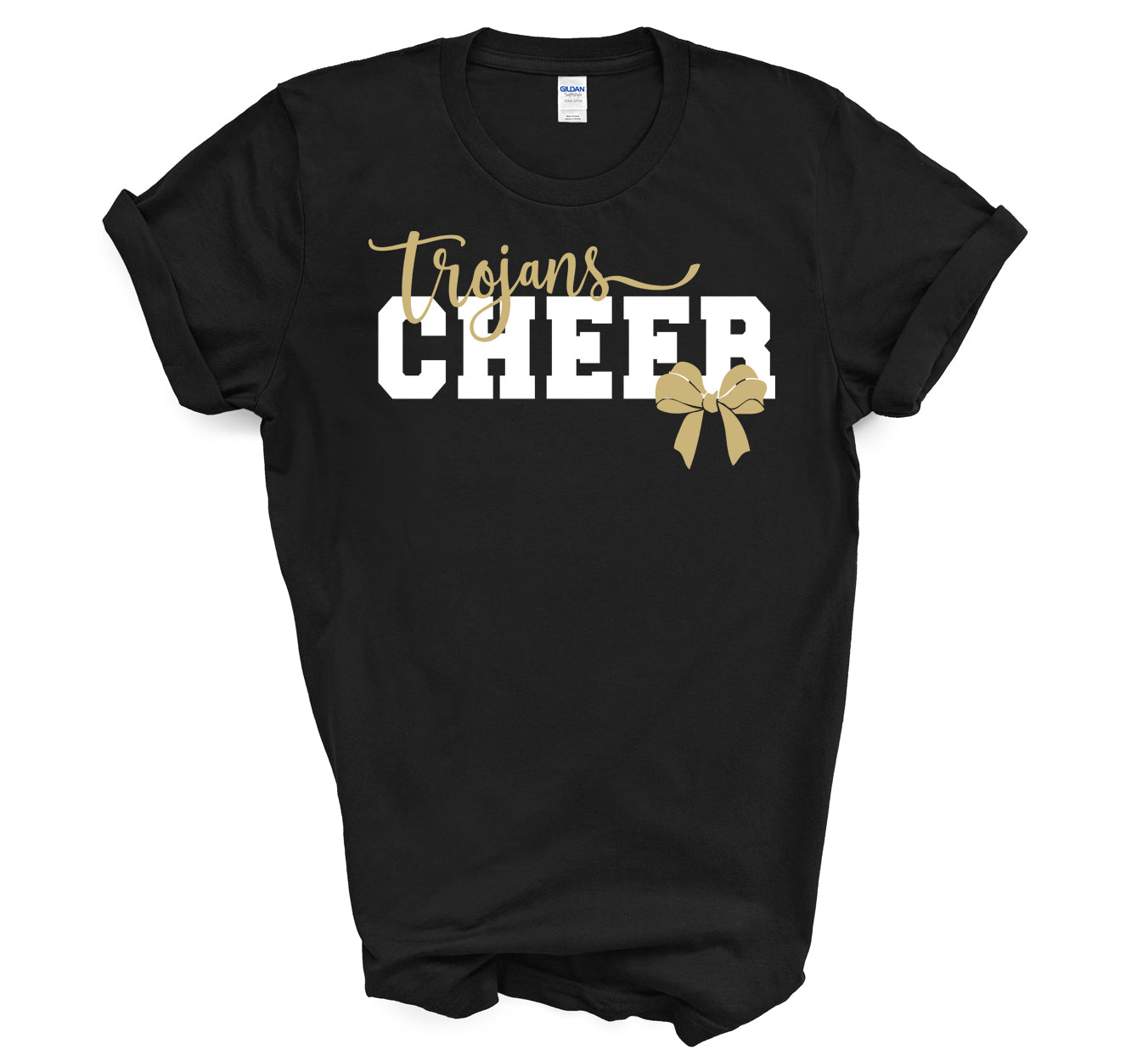 Trojans Cheer Bow - Short Sleeve Tee