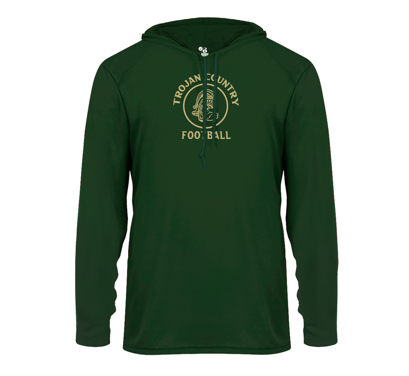 Trojan Country Circle - Performance Long Sleeve Hooded Tee