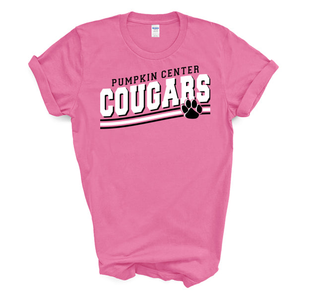 Pumpkin Center Cougars Lines - Short Sleeve Tee