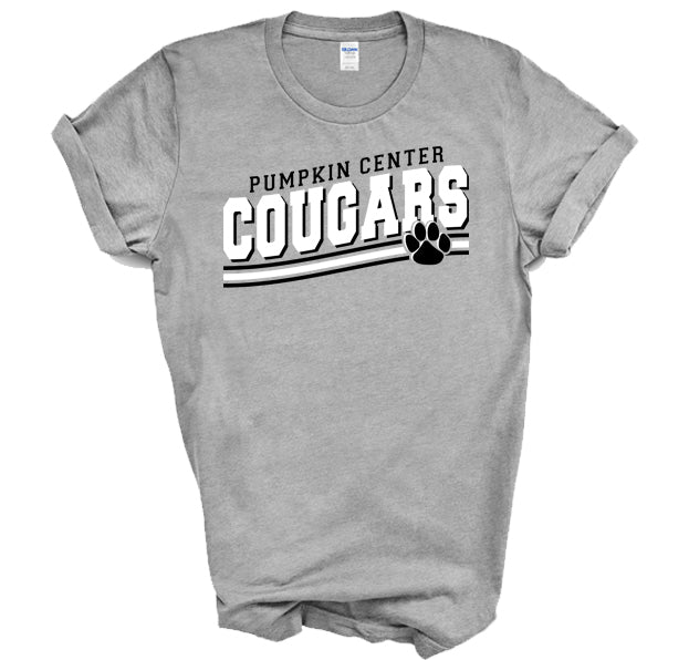 Pumpkin Center Cougars Lines - Short Sleeve Tee