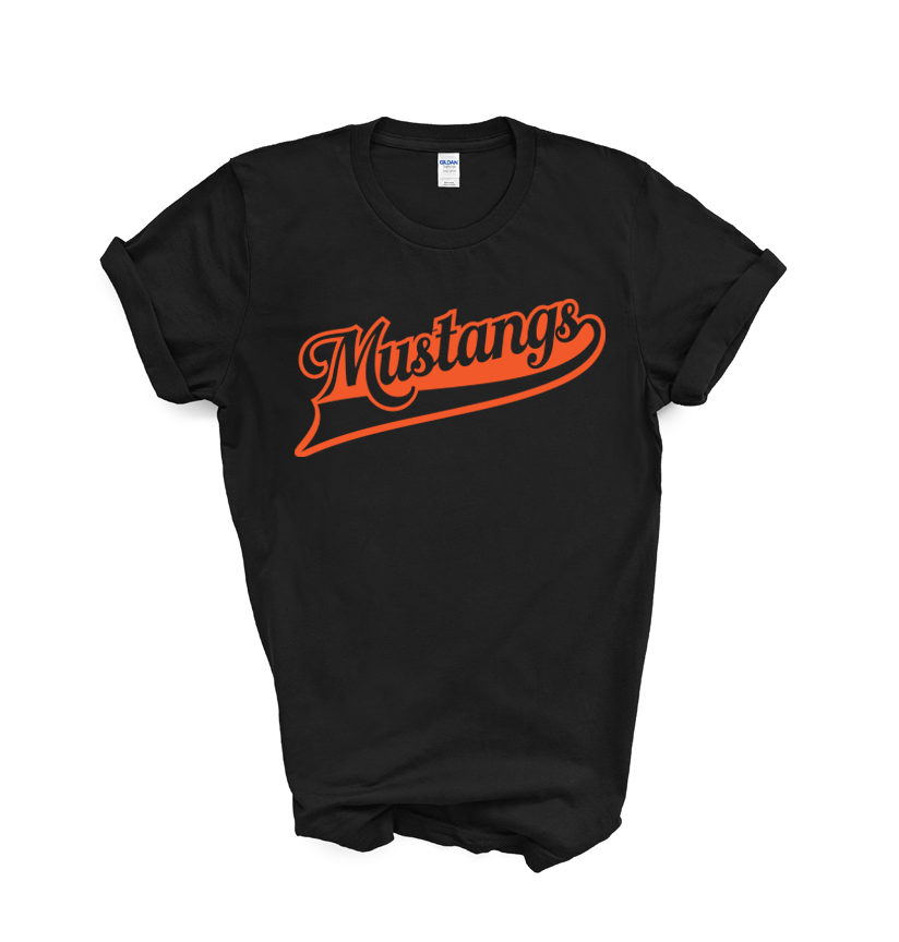 East Lincoln Mustangs O - Short Sleeve Tee