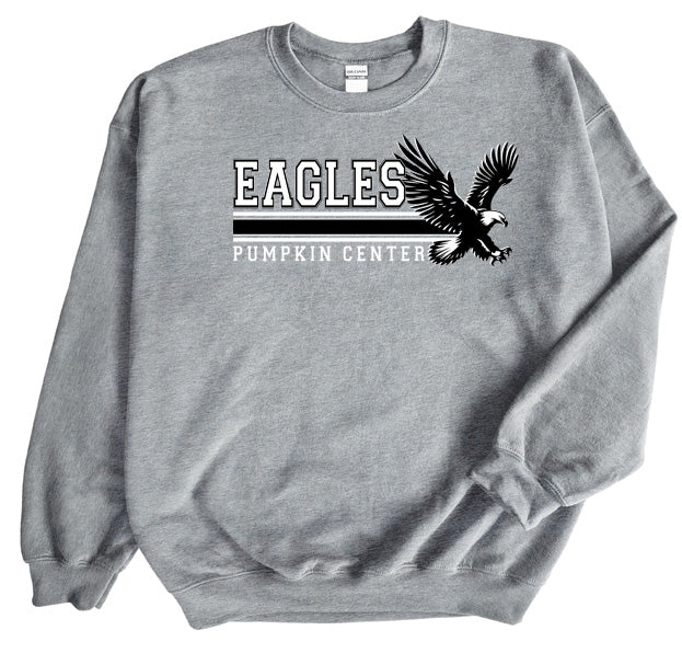 Pumpkin Center Eagles Lines - YOUTH Crewneck Sweatshirt