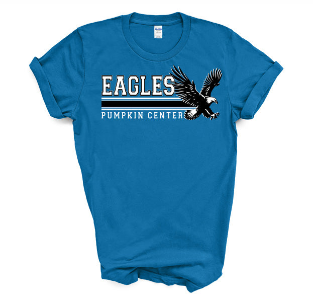 Pumpkin Center Eagles Lines - Short Sleeve Tee