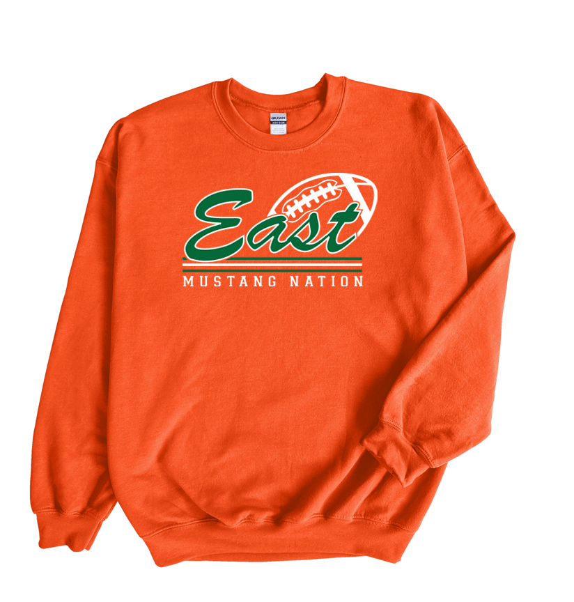 East Lincoln Football Cursive - Crewneck Sweatshirt