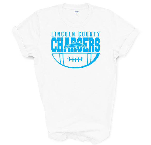 Lincoln Chargers Football - YOUTH Short Sleeve Tee