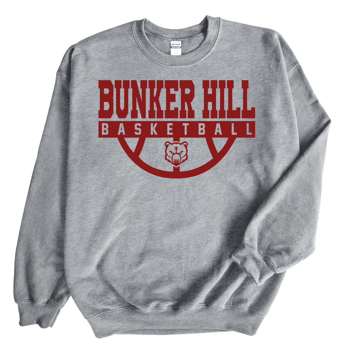 Bunker Hill Half Basketball - Crewneck Sweatshirt