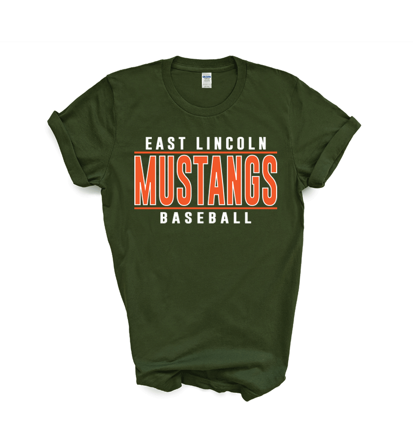East Lincoln Baseball Lines O - Short Sleeve Tee
