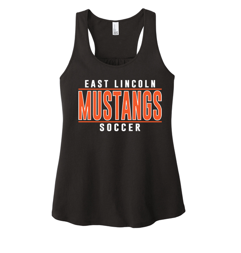 East Lincoln Soccer Lines O - Racerback Tank Top