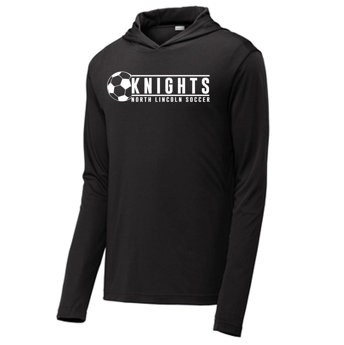 North Lincoln Soccer Lines - Performance Hooded Long Sleeve Tee