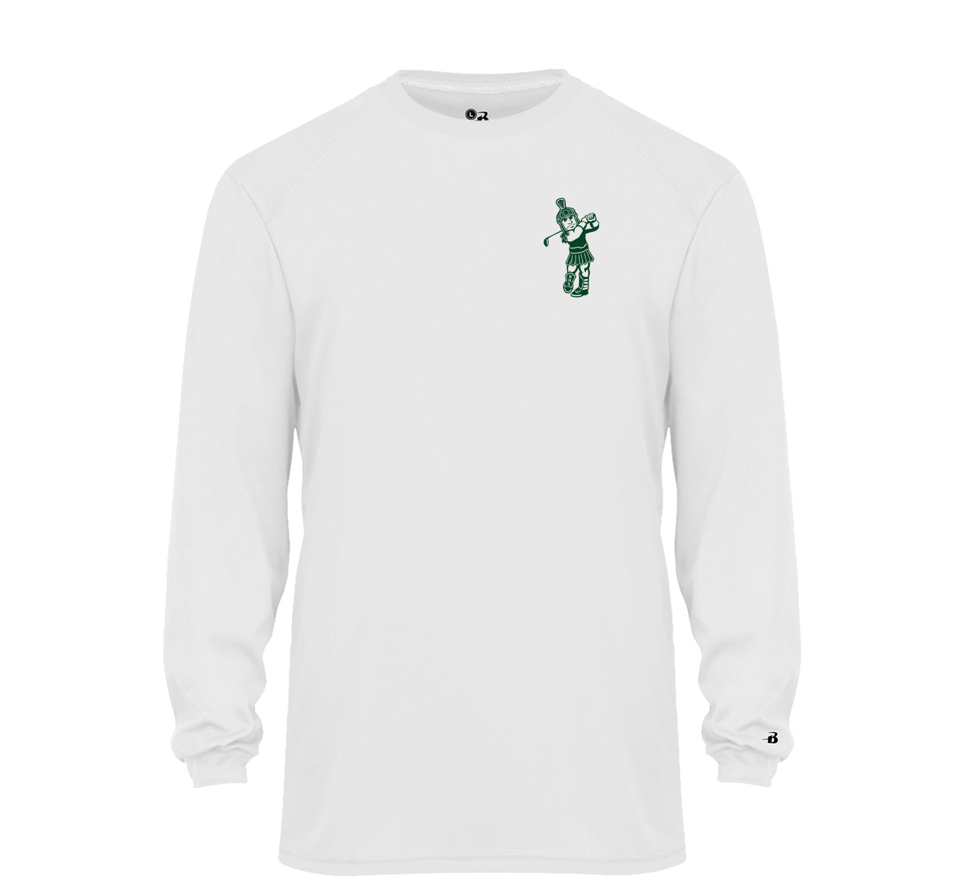 Trojan Golfer Logo - Performance Hooded Long Sleeve Tee