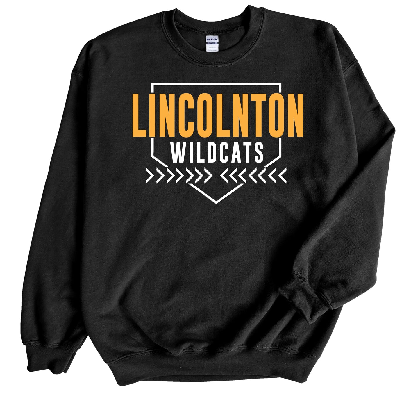 Lincolnton Wildcats Plate - YOUTH Crewneck Sweatshirt