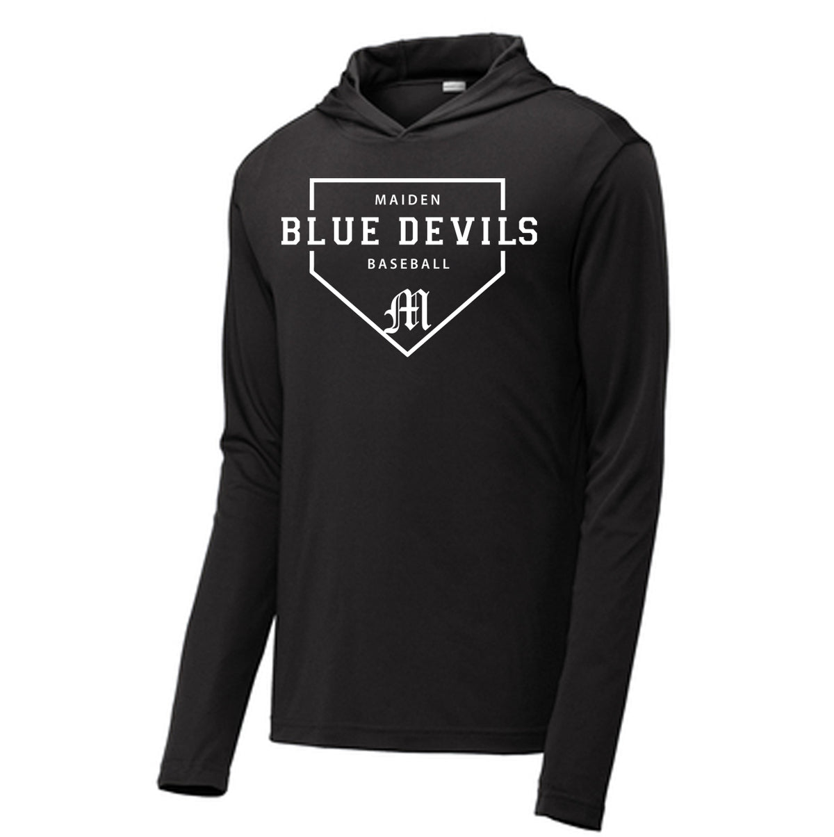 Maiden Plate - Performance Hooded Long Sleeve Tee