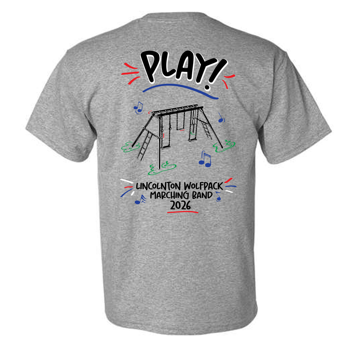Lincolnton Bands Show Design - Short Sleeve Tee