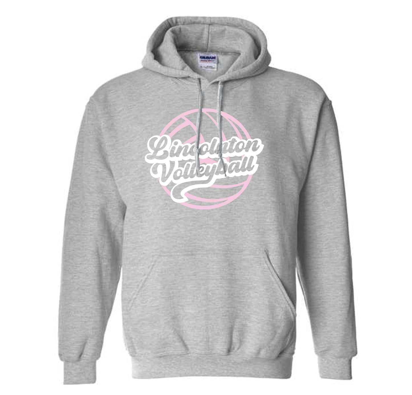 Lincolnton Volleyball Retro - PERSONALIZED Heavyweight Hoodie