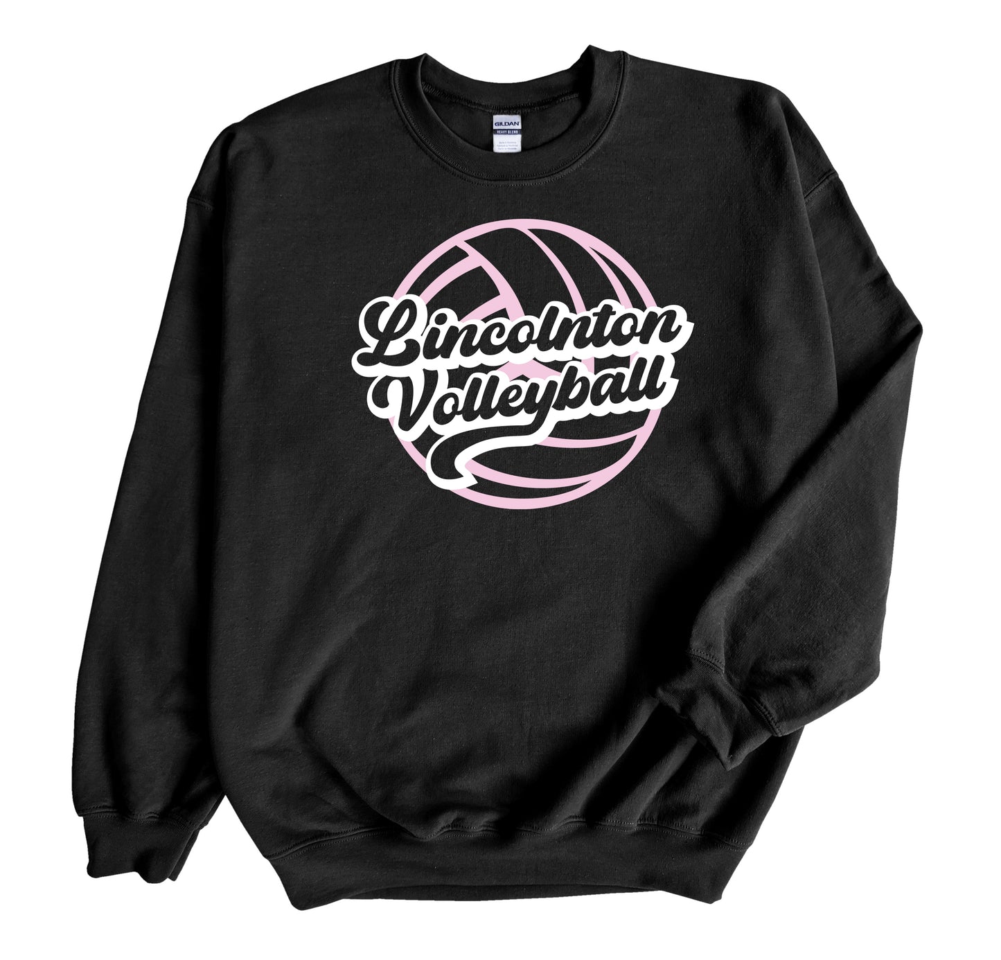 Lincolnton Volleyball Retro - YOUTH Crewneck Sweatshirt
