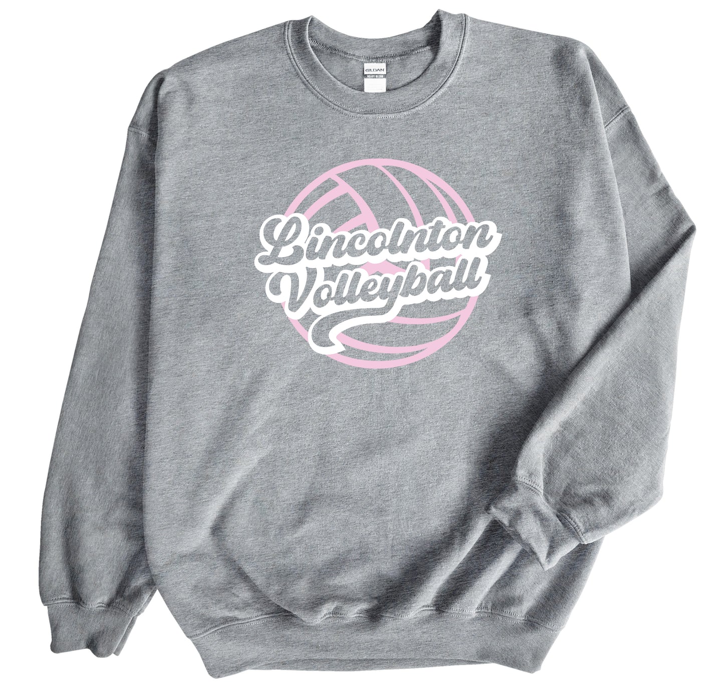 Lincolnton Volleyball Retro - YOUTH Crewneck Sweatshirt