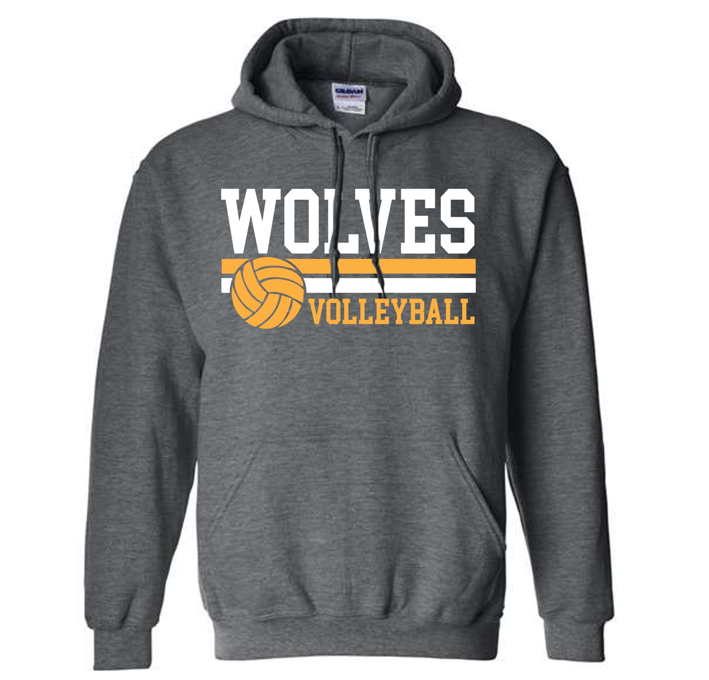 Lincolnton Volleyball Stripe - Heavyweight Hoodie