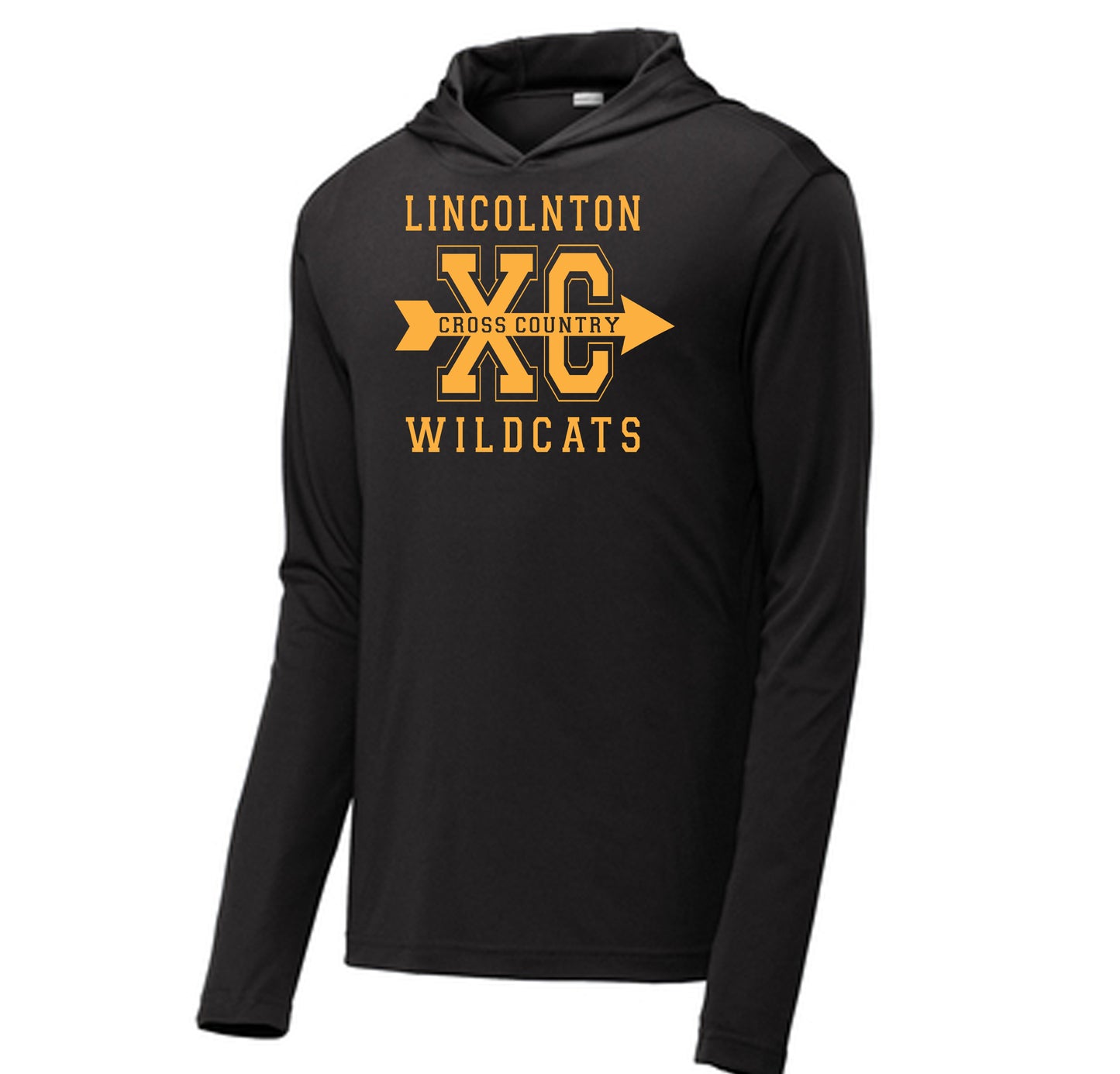 Lincolnton Middle Cross Country - Performance Long Sleeve Hooded Tee