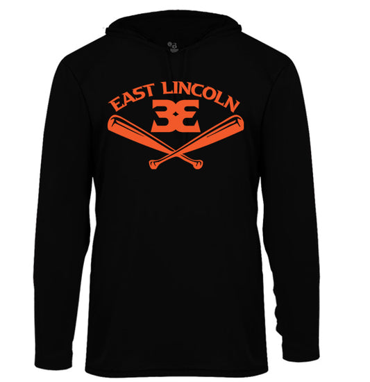 East Lincoln 33 Bats - Performance Long Sleeve Hooded Tee
