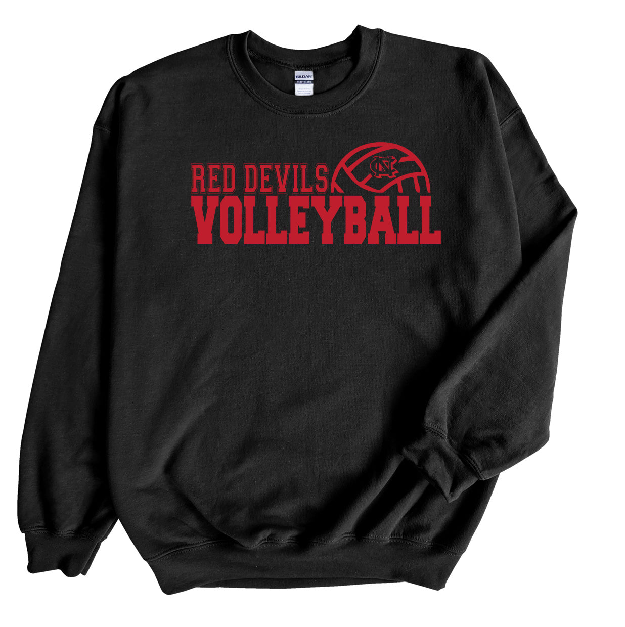 Newton Conover Volleyball Outline - Crewneck Sweatshirt