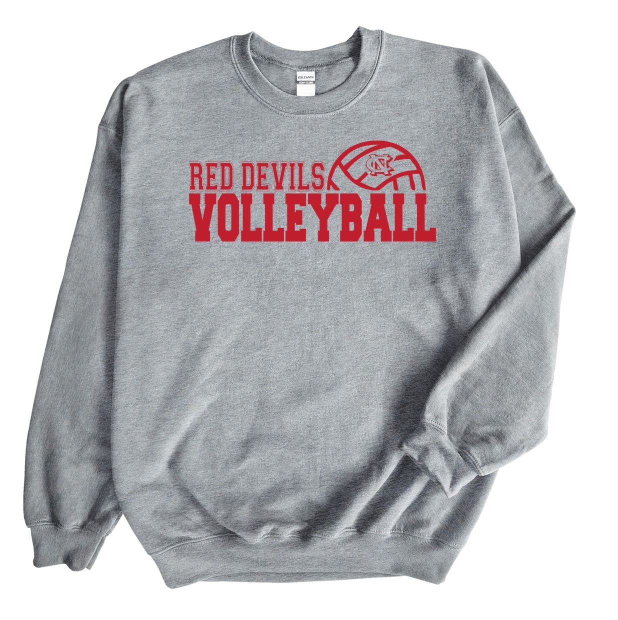 Newton Conover Volleyball Outline - Crewneck Sweatshirt