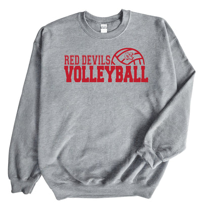 Newton Conover Volleyball Outline - Crewneck Sweatshirt