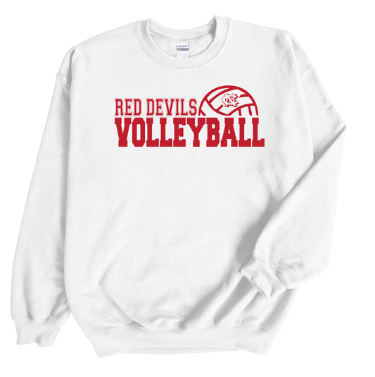 Newton Conover Volleyball Outline - Crewneck Sweatshirt