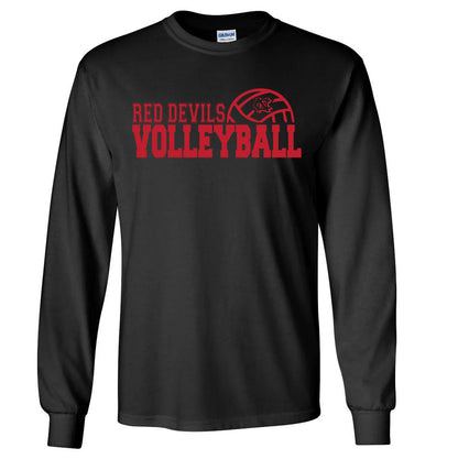 Newton Conover Volleyball Outline - Long Sleeve Tee
