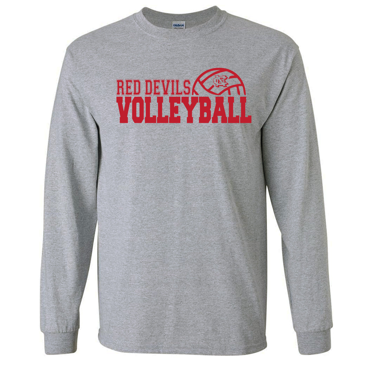 Newton Conover Volleyball Outline - Long Sleeve Tee
