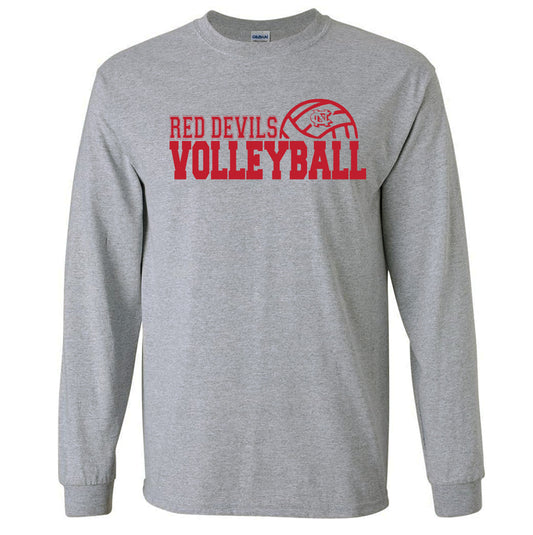 Newton Conover Volleyball Outline - Long Sleeve Tee