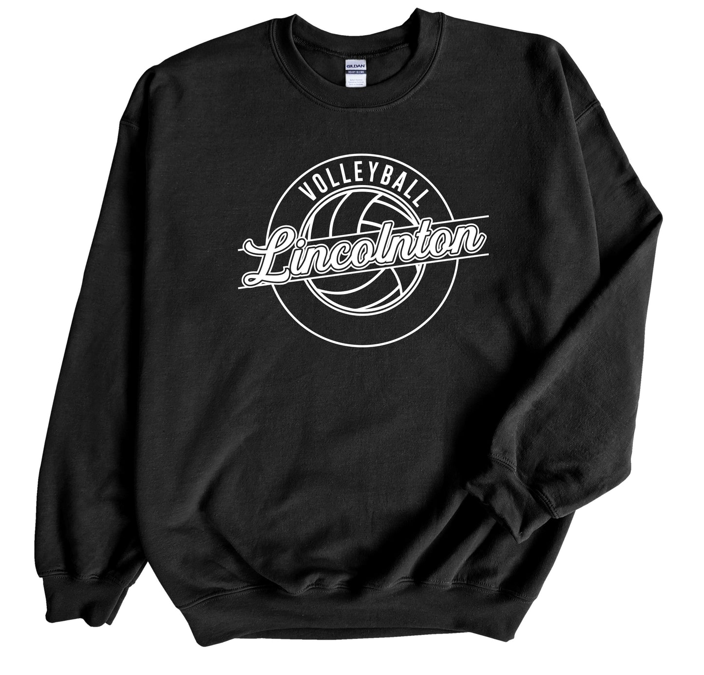 Cursive Lincolnton Volleyball - Crewneck Sweatshirt