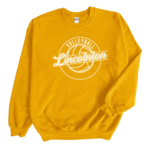 Cursive Lincolnton Volleyball - YOUTH Crewneck Sweatshirt
