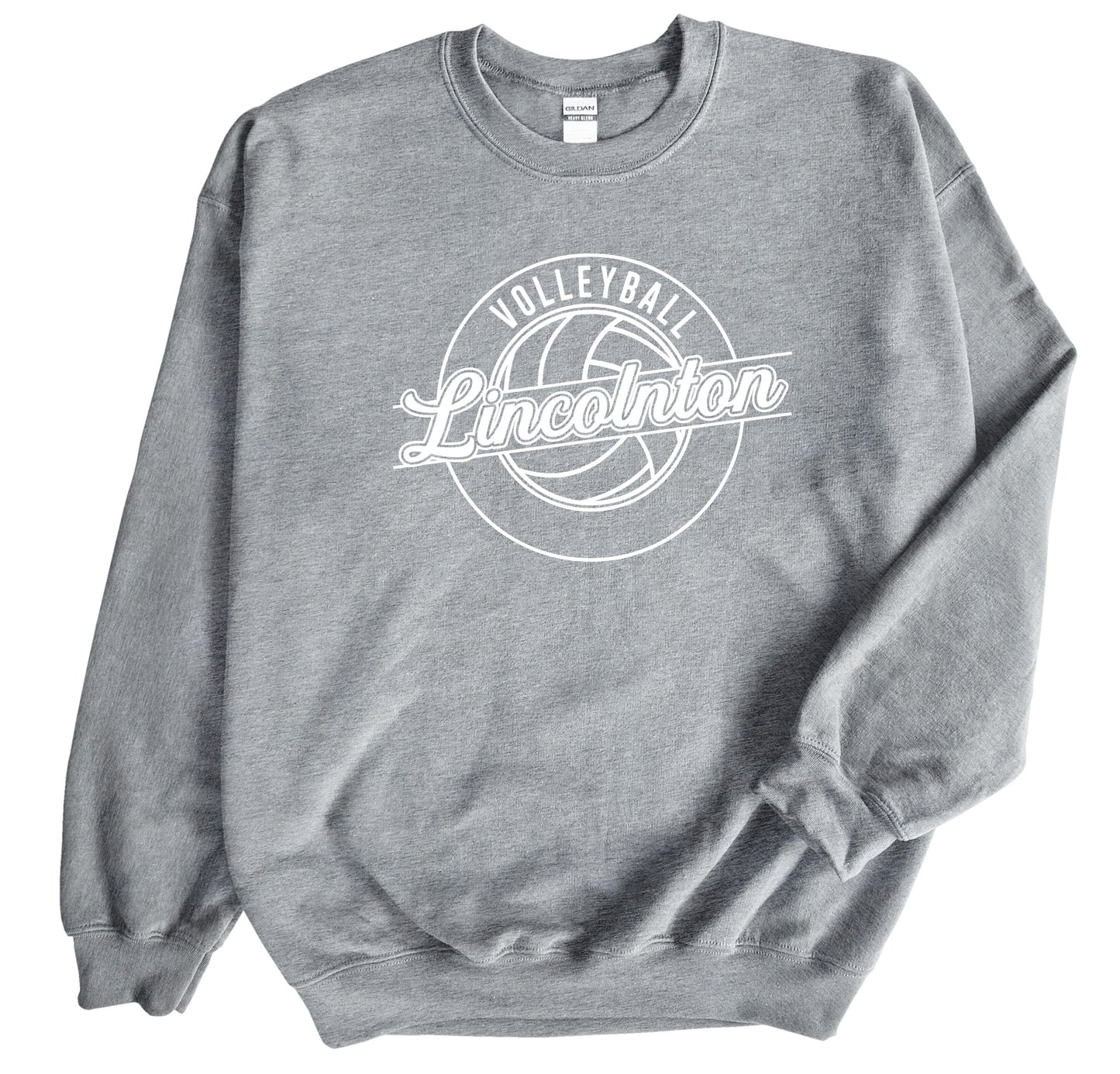 Cursive Lincolnton Volleyball - Crewneck Sweatshirt