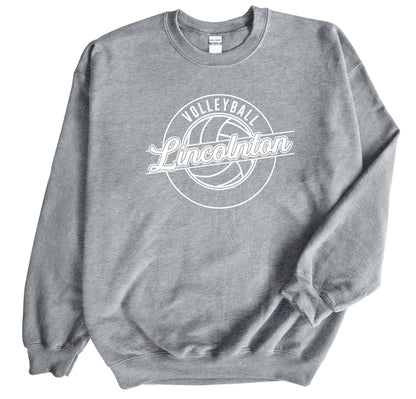 Cursive Lincolnton Volleyball - Crewneck Sweatshirt