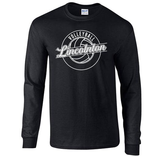 Cursive Lincolnton Volleyball - Long Sleeve Tee