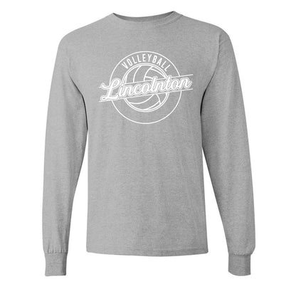 Cursive Lincolnton Volleyball - Long Sleeve Tee