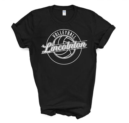 Cursive Lincolnton Volleyball - Short Sleeve Tee