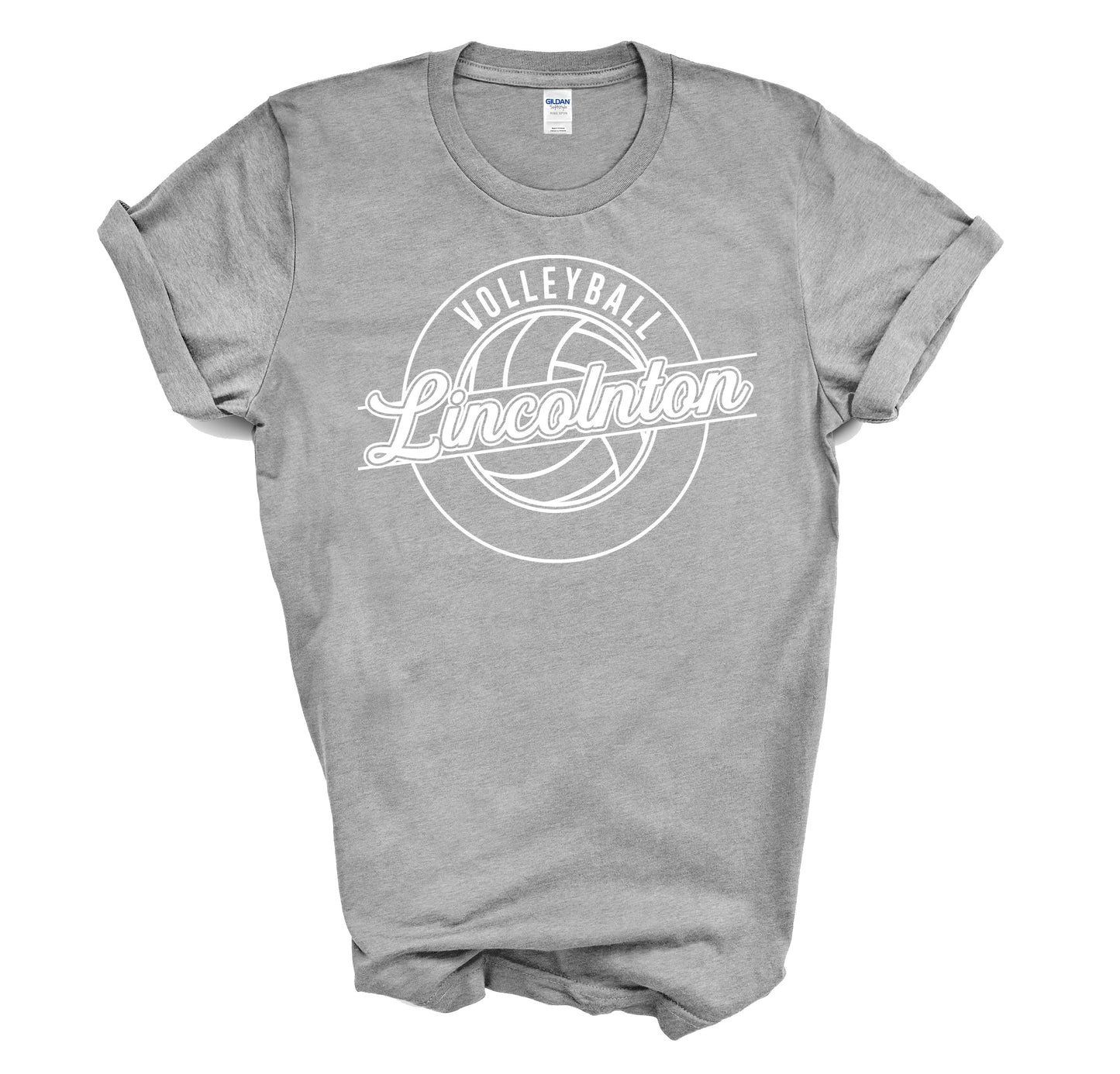 Cursive Lincolnton Volleyball - Short Sleeve Tee