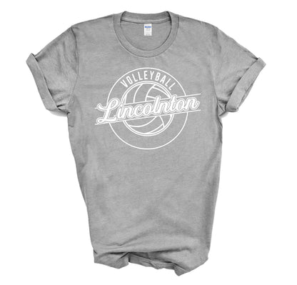 Cursive Lincolnton Volleyball - Short Sleeve Tee